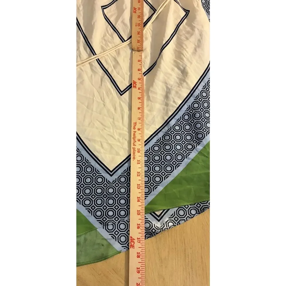 Tory burch sloane Silk Maxi Dress 2 Square Scarf Asymmetrical Fairy Luxury $798